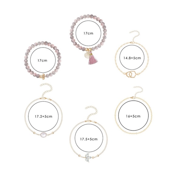 **NOLANI* 6-Pc Pink x Turtle Fashion Bracelet Set - Picture 12 of 12